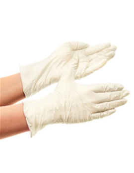 Vinyl Disposable Powdered Gloves Large Clear 1 x 100